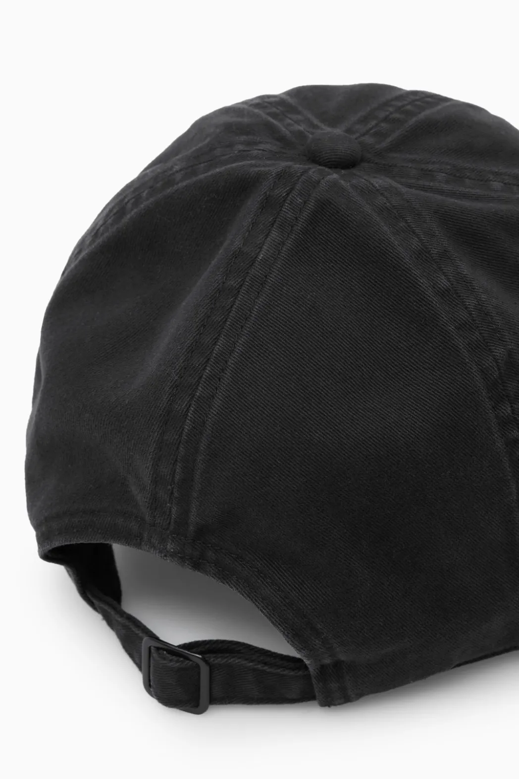 COS WASHED COTTON-TWILL BASEBALL CAP BLACK