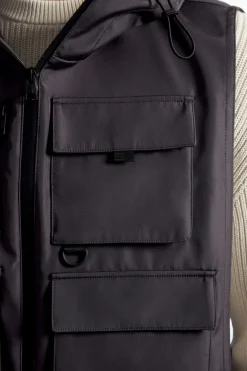 Online COS WATERPROOF UTILITY VEST DARK BROWN
