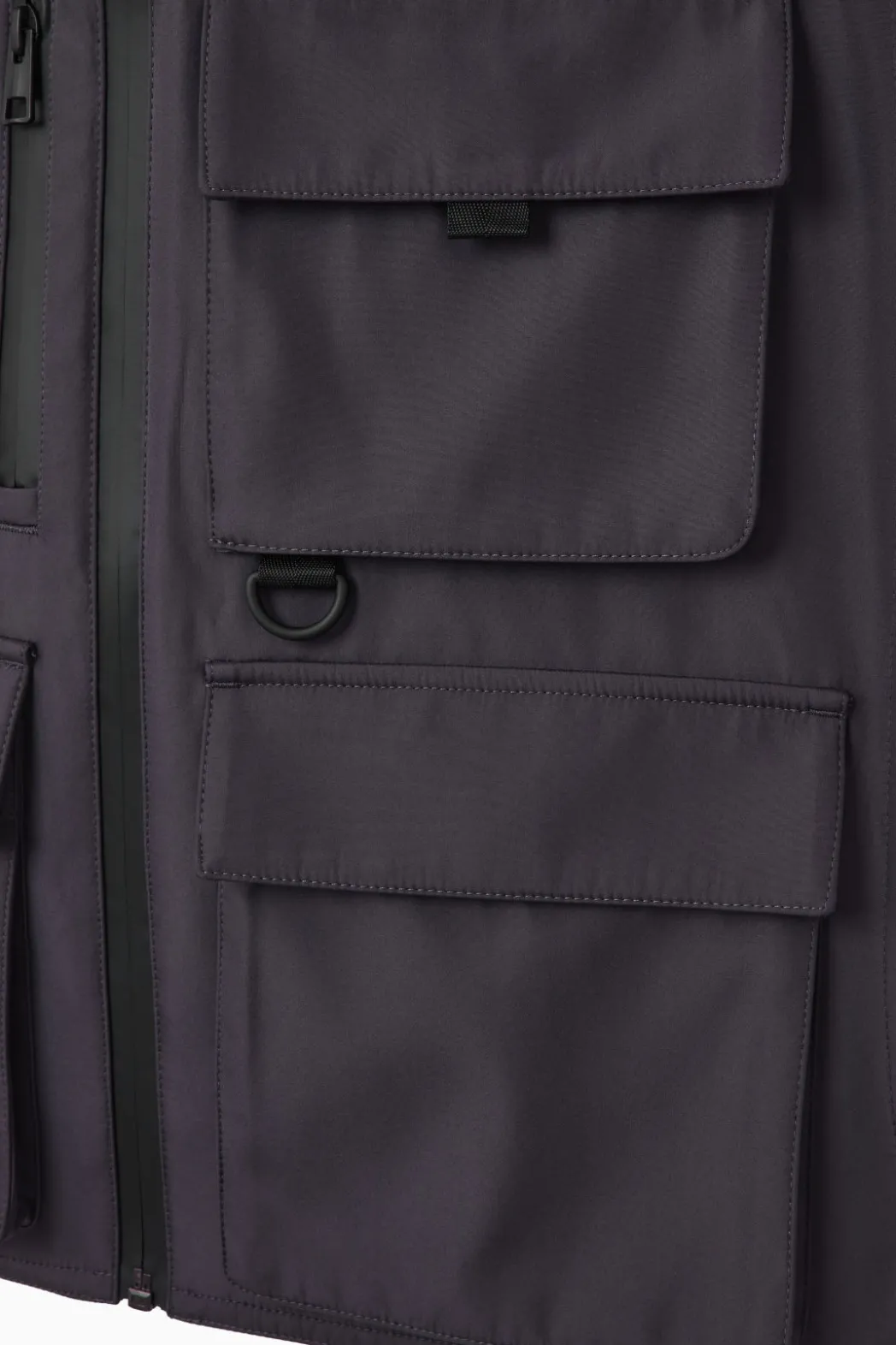 Online COS WATERPROOF UTILITY VEST DARK BROWN