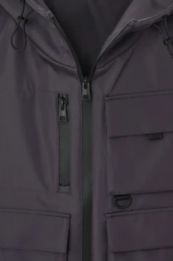 Online COS WATERPROOF UTILITY VEST DARK BROWN