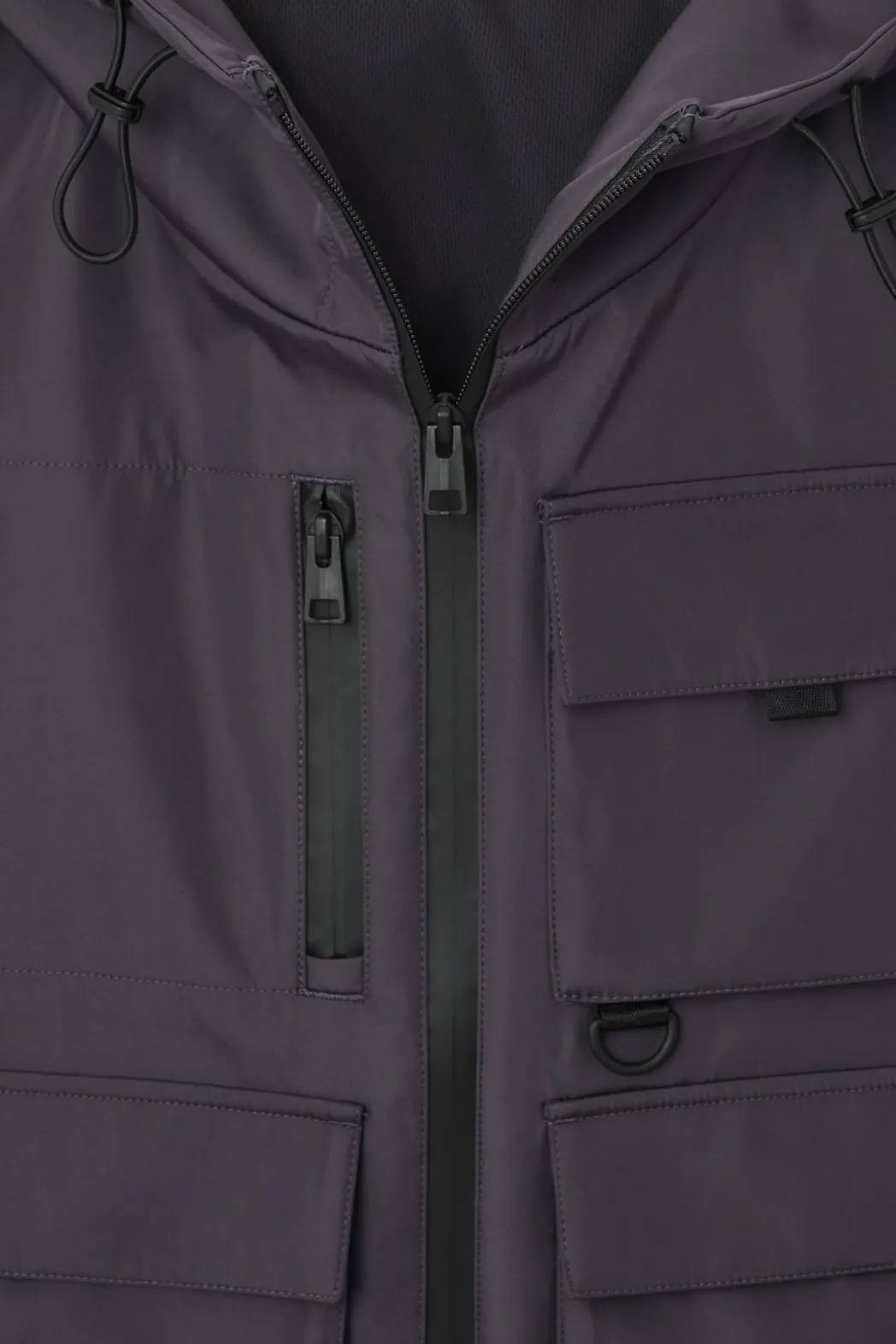 Online COS WATERPROOF UTILITY VEST DARK BROWN