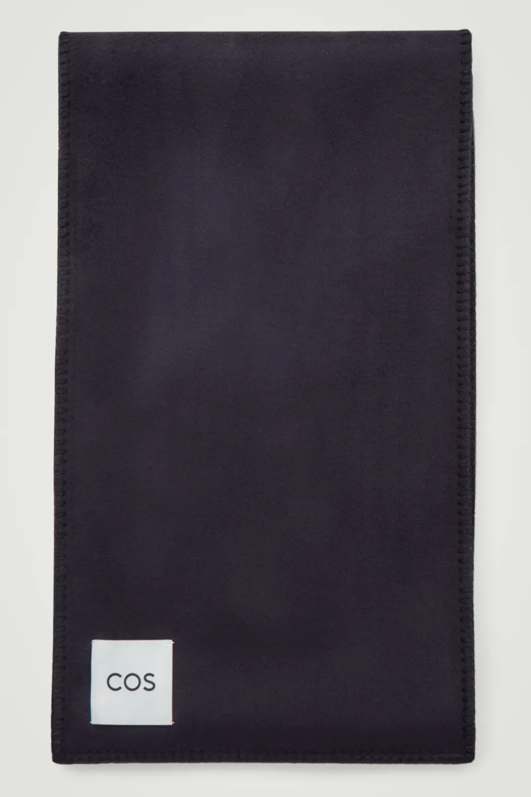Discount COS WHIP-STITCHED DOUBLE-FACED WOOL SCARF NAVY