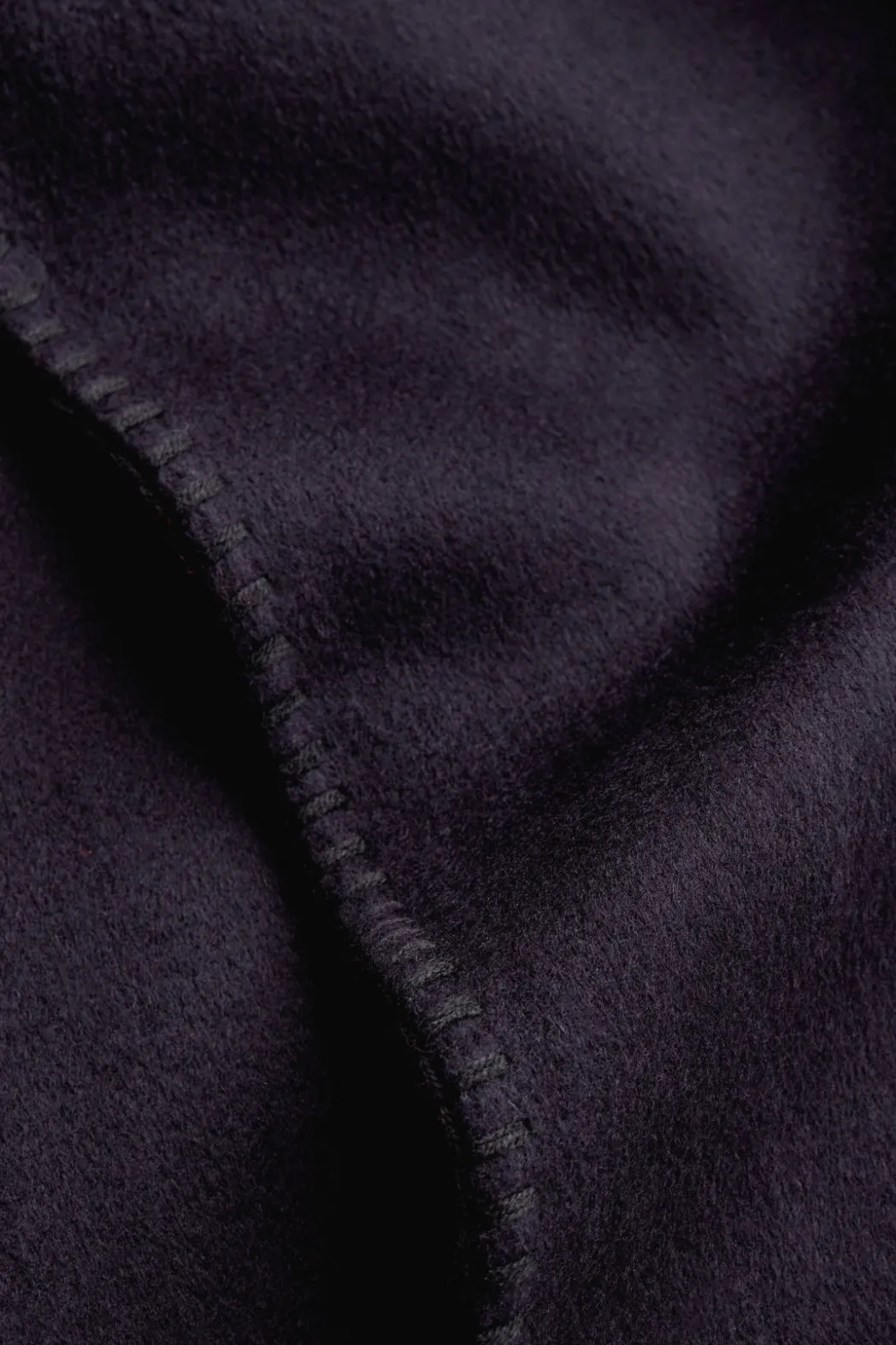 Discount COS WHIP-STITCHED DOUBLE-FACED WOOL SCARF NAVY
