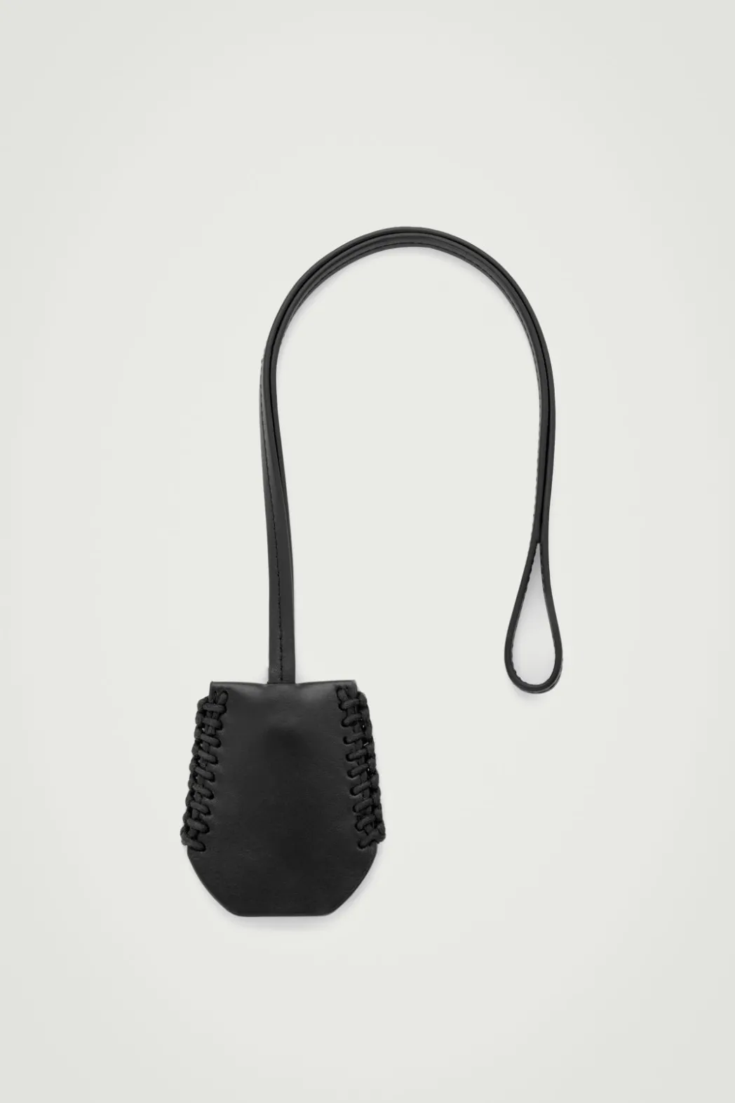 Outlet COS WHIP-STITCHED LEATHER LANYARD BLACK