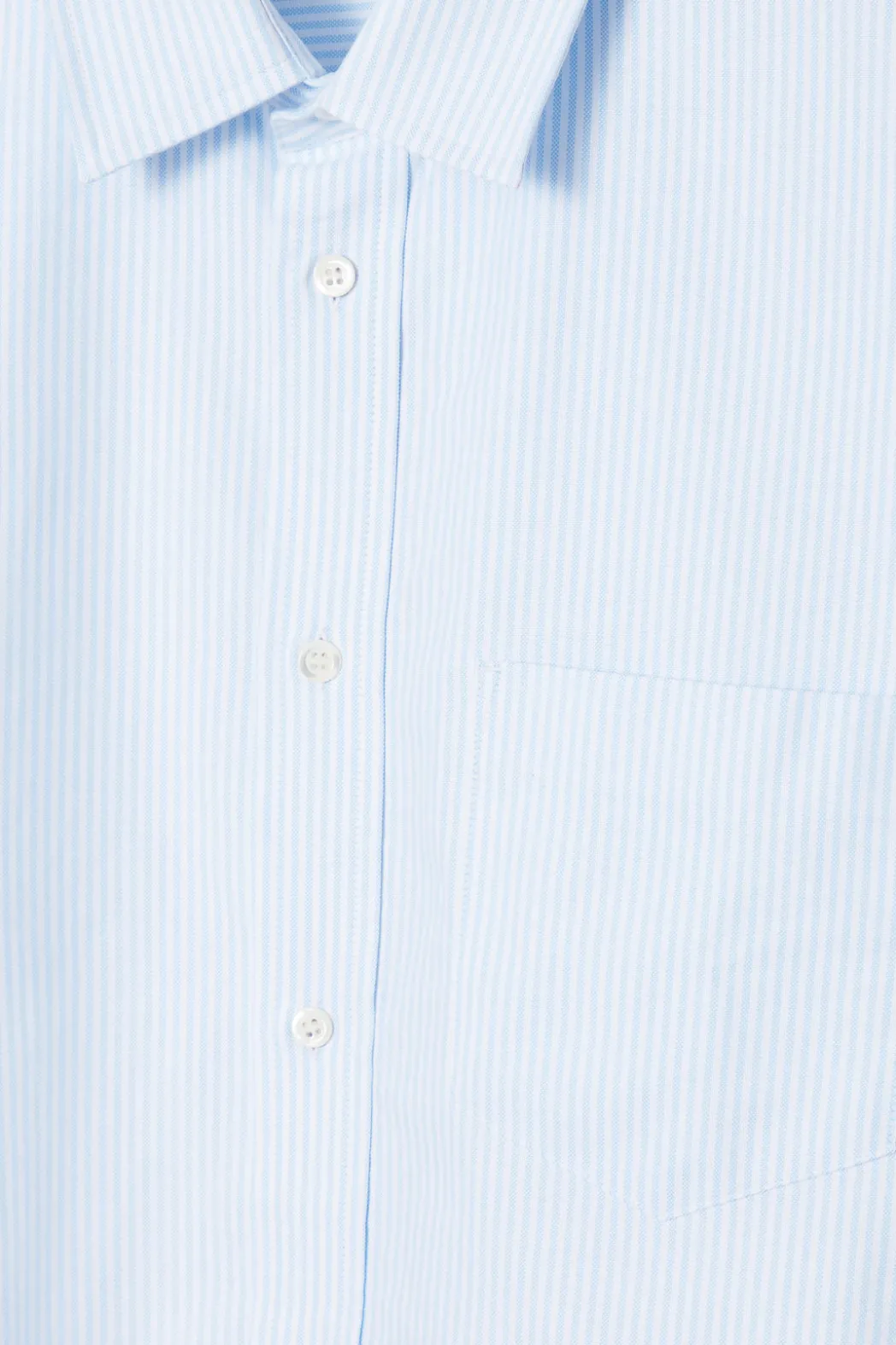Discount COS WIDE OVERSIZED COTTON OXFORD SHIRT BLUE / PINSTRIPED