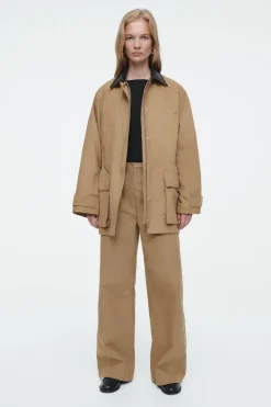 Clearance COS WIDE-LEG CANVAS UTILITY PANTS BEIGE