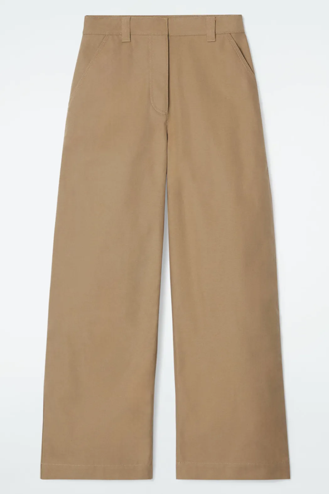Clearance COS WIDE-LEG CANVAS UTILITY PANTS BEIGE