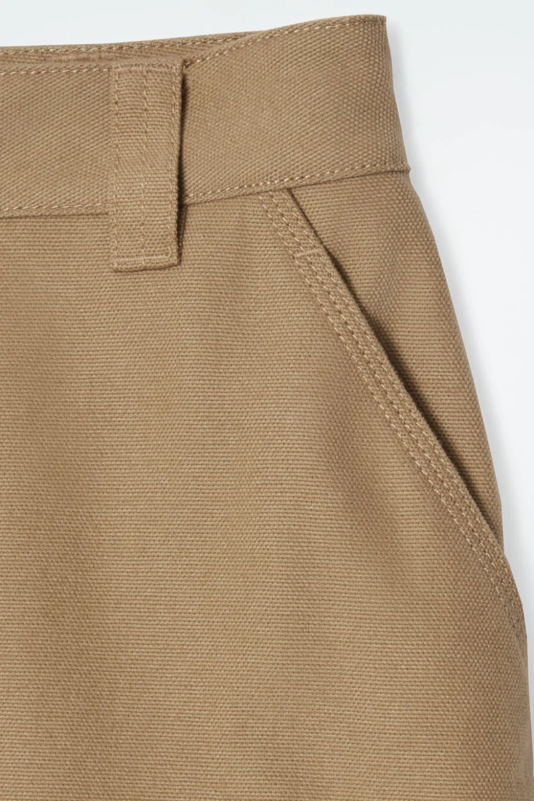Clearance COS WIDE-LEG CANVAS UTILITY PANTS BEIGE