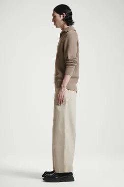 New COS WIDE-LEG COTTON UTILITY PANTS MOLE