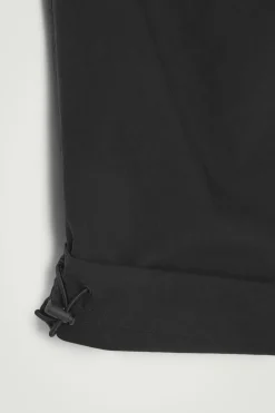 COS WIDE-LEG ELASTICATED COTTON PANTS BLACK
