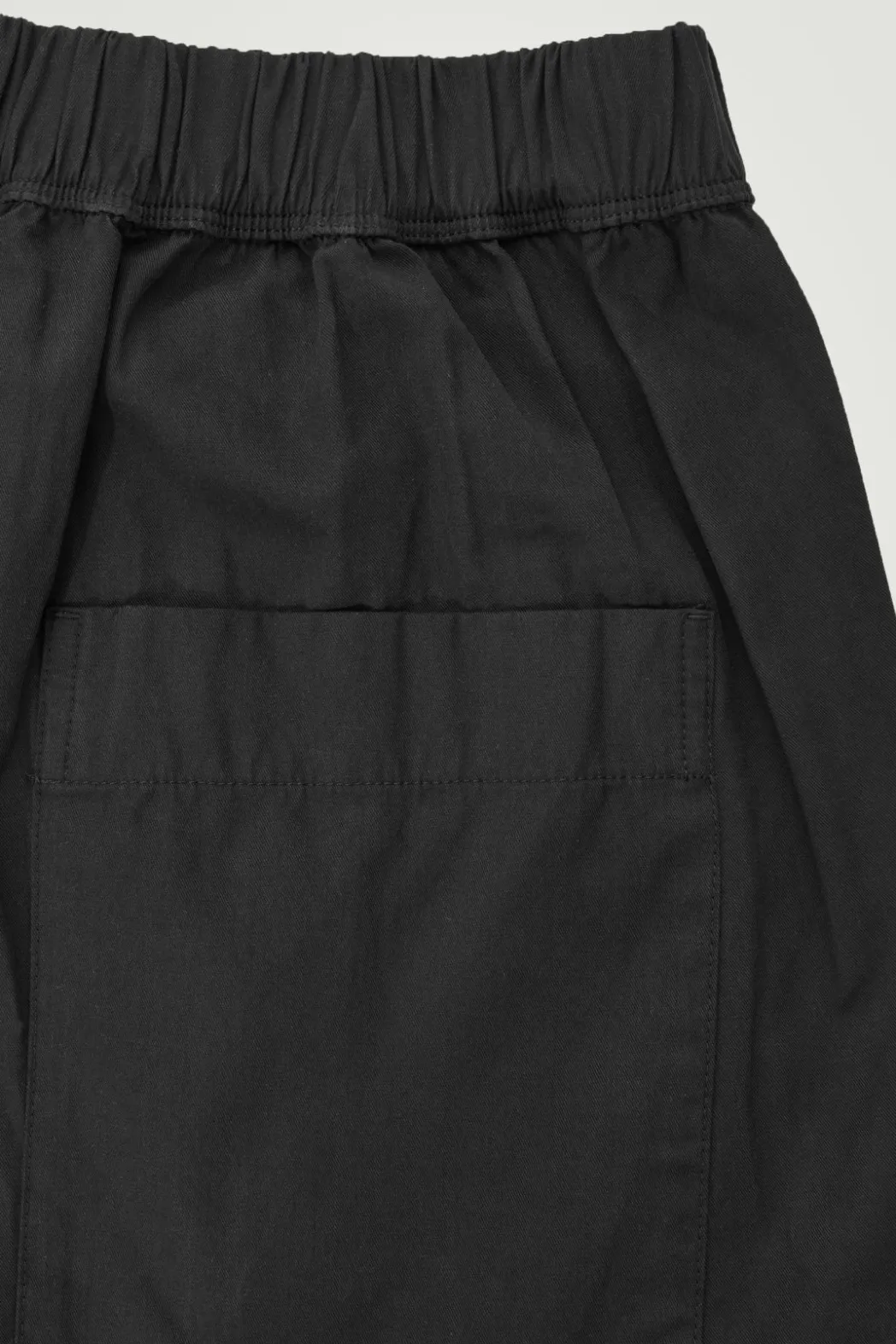 Best COS WIDE-LEG ELASTICATED PANTS BLACK