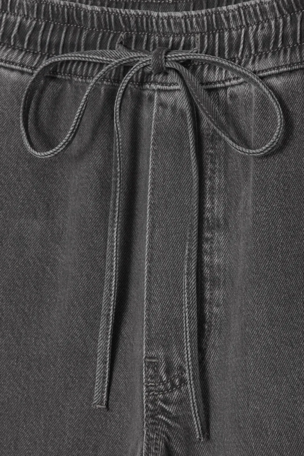 Discount COS WIDE-LEG FLUID DENIM PANTS WASHED BLACK