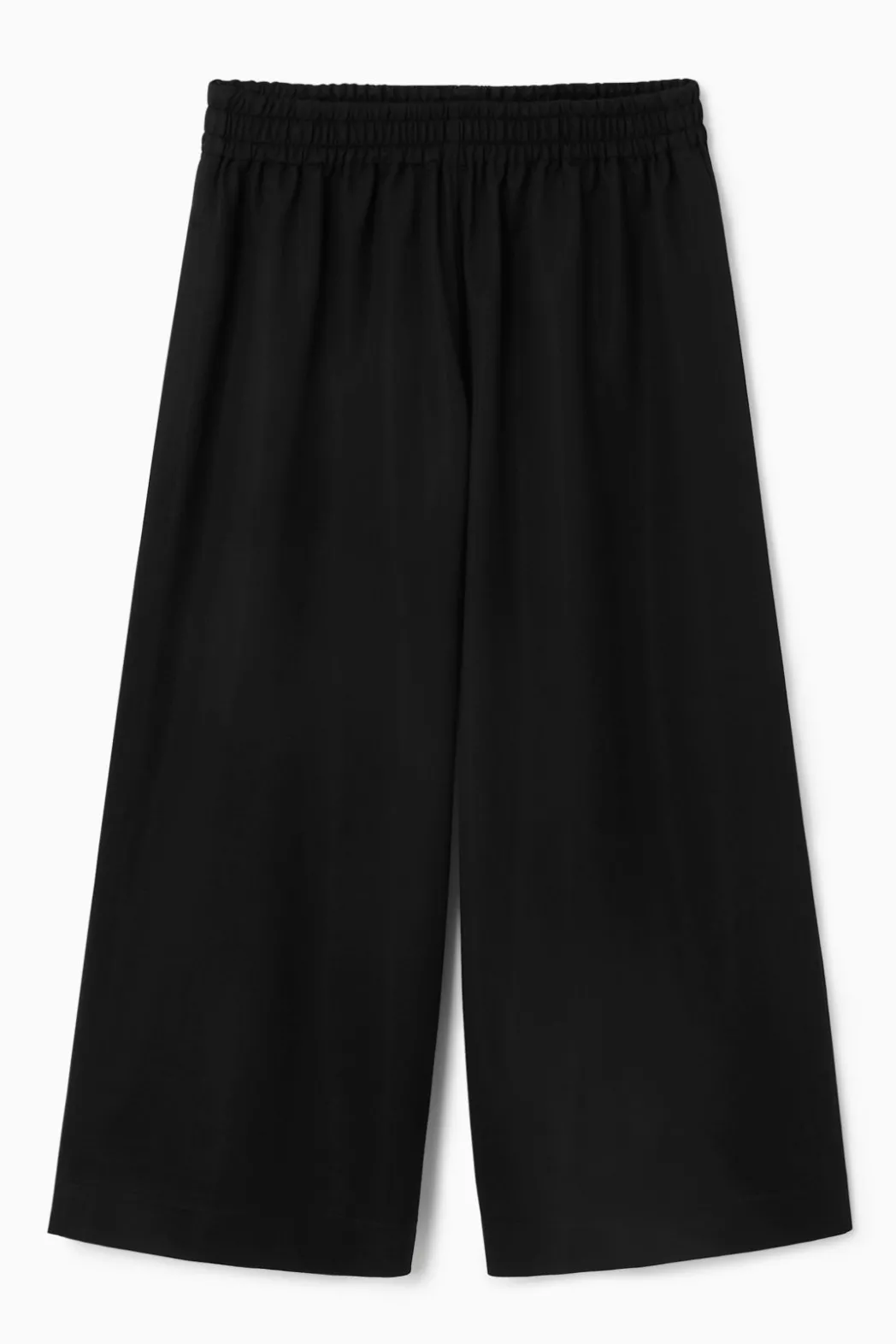 Sale COS WIDE-LEG JERSEY CULOTTES BLACK