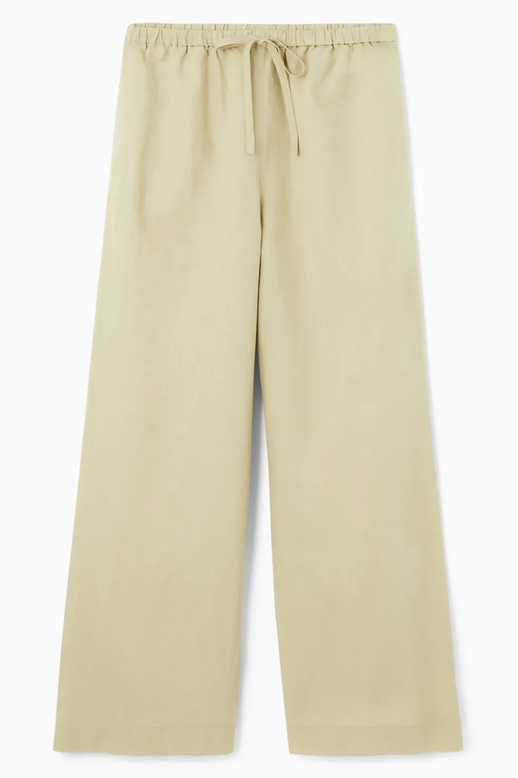 Hot COS WIDE-LEG LINEN DRAWSTRING PANTS WASHED KHAKI