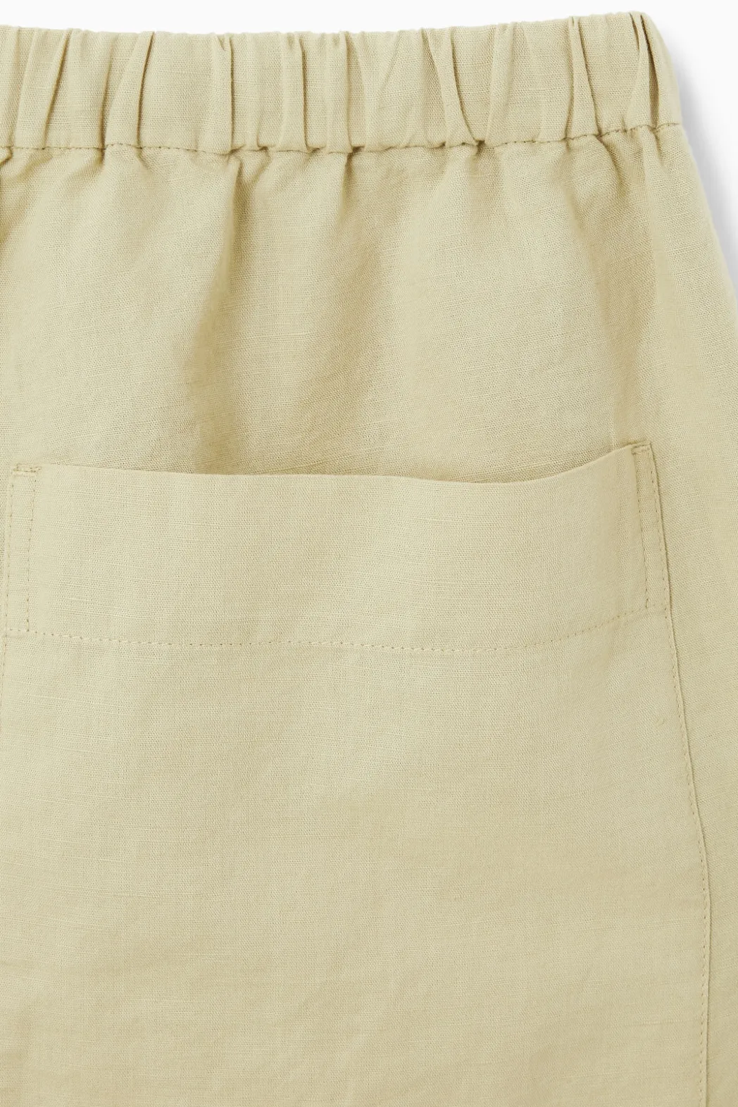 Hot COS WIDE-LEG LINEN DRAWSTRING PANTS WASHED KHAKI