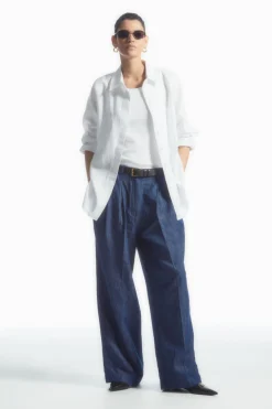 Hot COS WIDE-LEG TAILORED DENIM PANTS BLUE