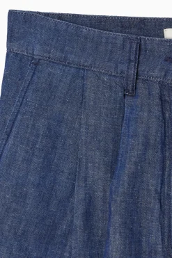 Hot COS WIDE-LEG TAILORED DENIM PANTS BLUE