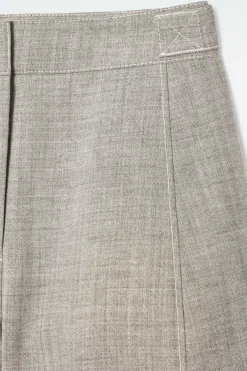Discount COS WOOL BARREL-LEG UTILITY PANTS GRAY MÉLANGE