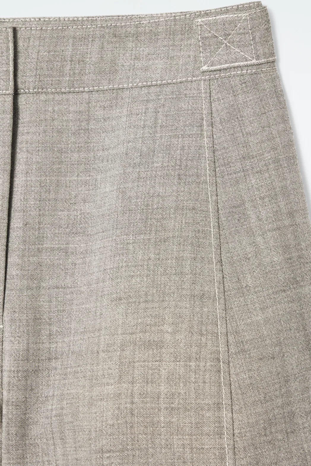 Discount COS WOOL BARREL-LEG UTILITY PANTS GRAY MÉLANGE