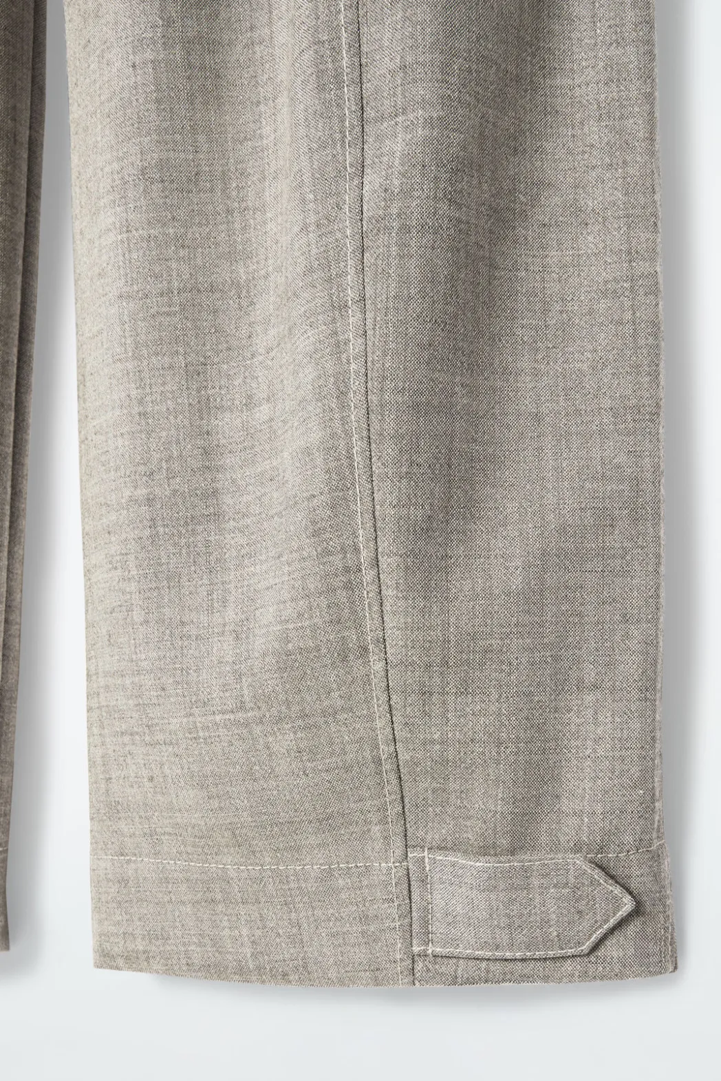 Discount COS WOOL BARREL-LEG UTILITY PANTS GRAY MÉLANGE