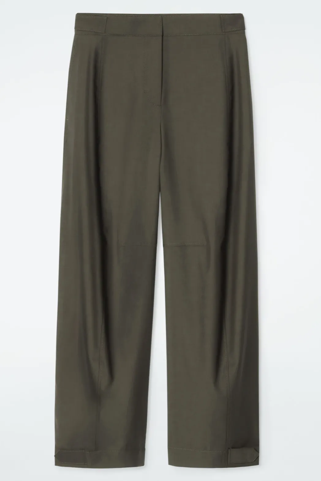 Hot COS WOOL BARREL-LEG UTILITY PANTS KHAKI