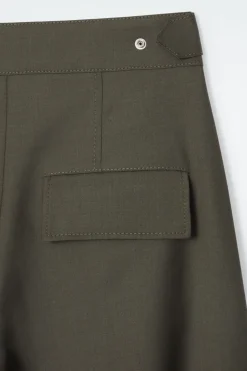 Hot COS WOOL BARREL-LEG UTILITY PANTS KHAKI