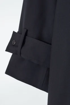 Discount COS WOOL SHIRT DRESS NAVY