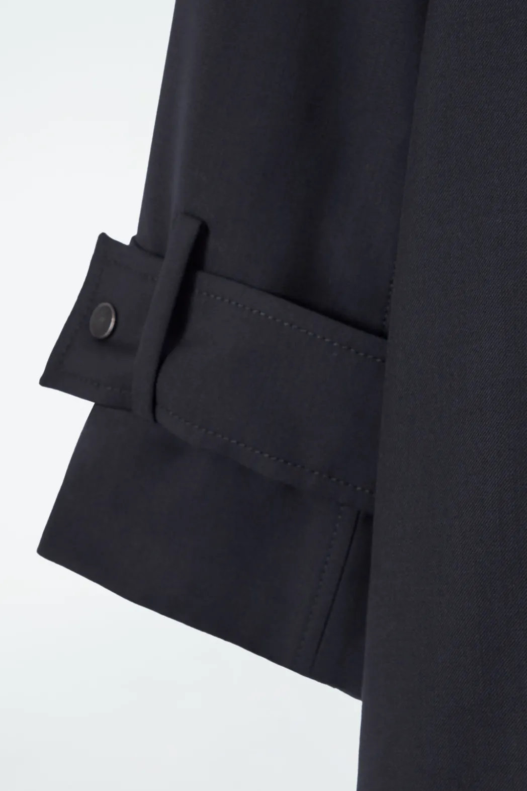 Discount COS WOOL SHIRT DRESS NAVY