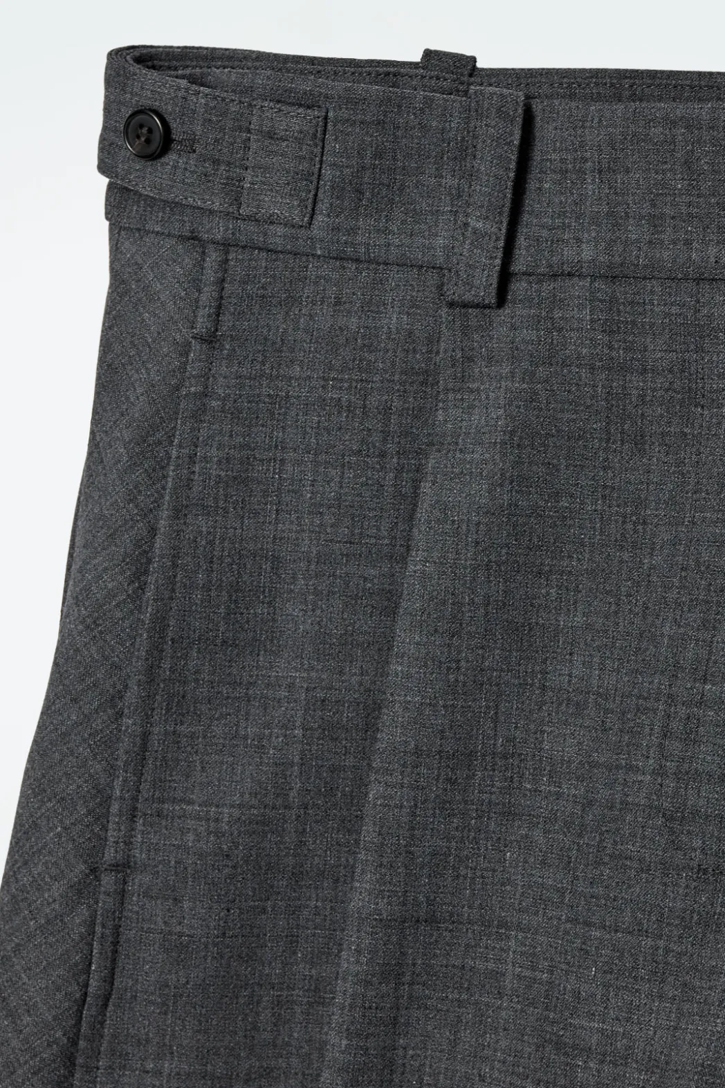 Hot COS WOOL-BLEND BARREL-LEG PANTS GRAY