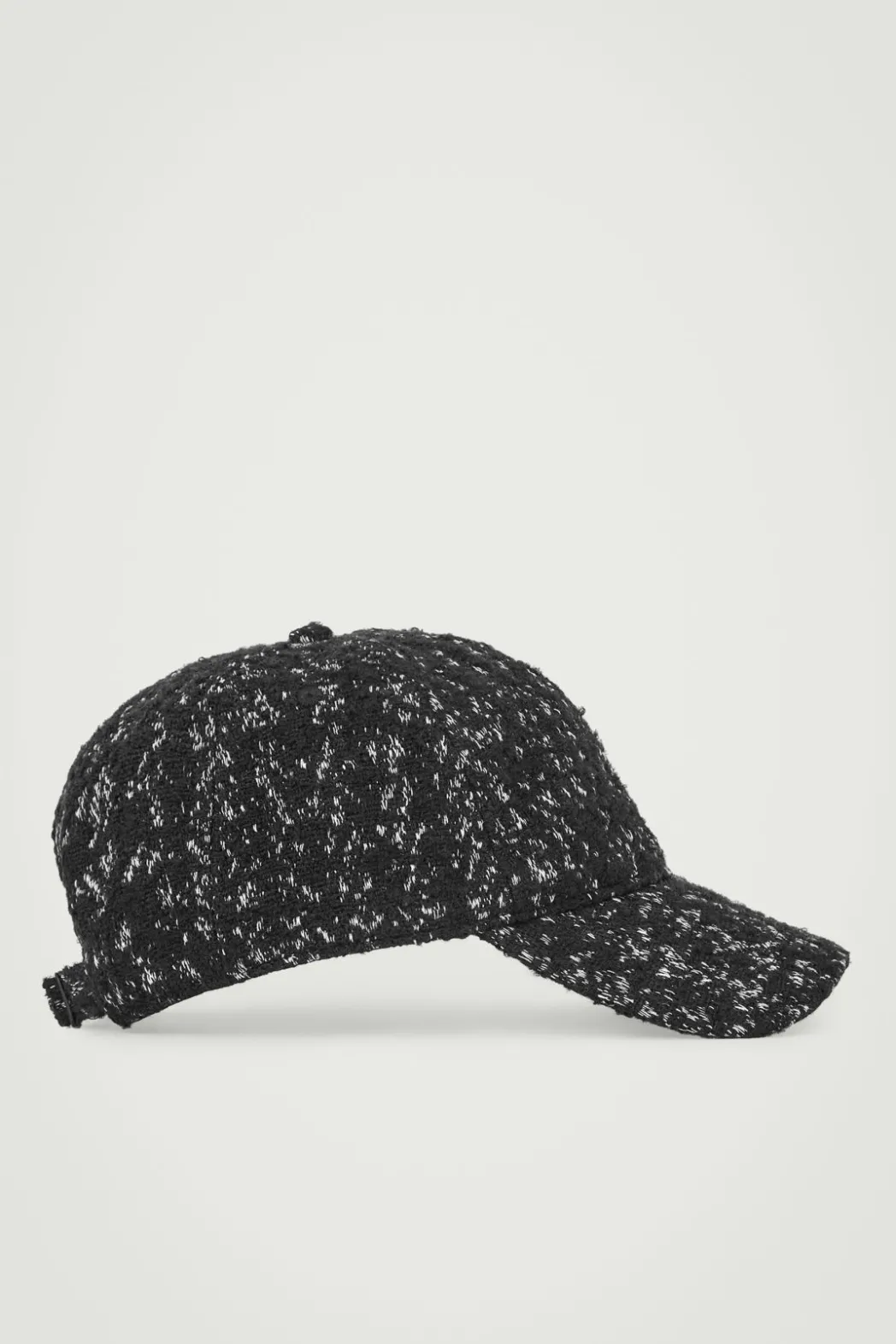 Online COS WOOL-BLEND BASEBALL CAP BLACK / HOUNDSTOOTH