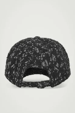 Online COS WOOL-BLEND BASEBALL CAP BLACK / HOUNDSTOOTH
