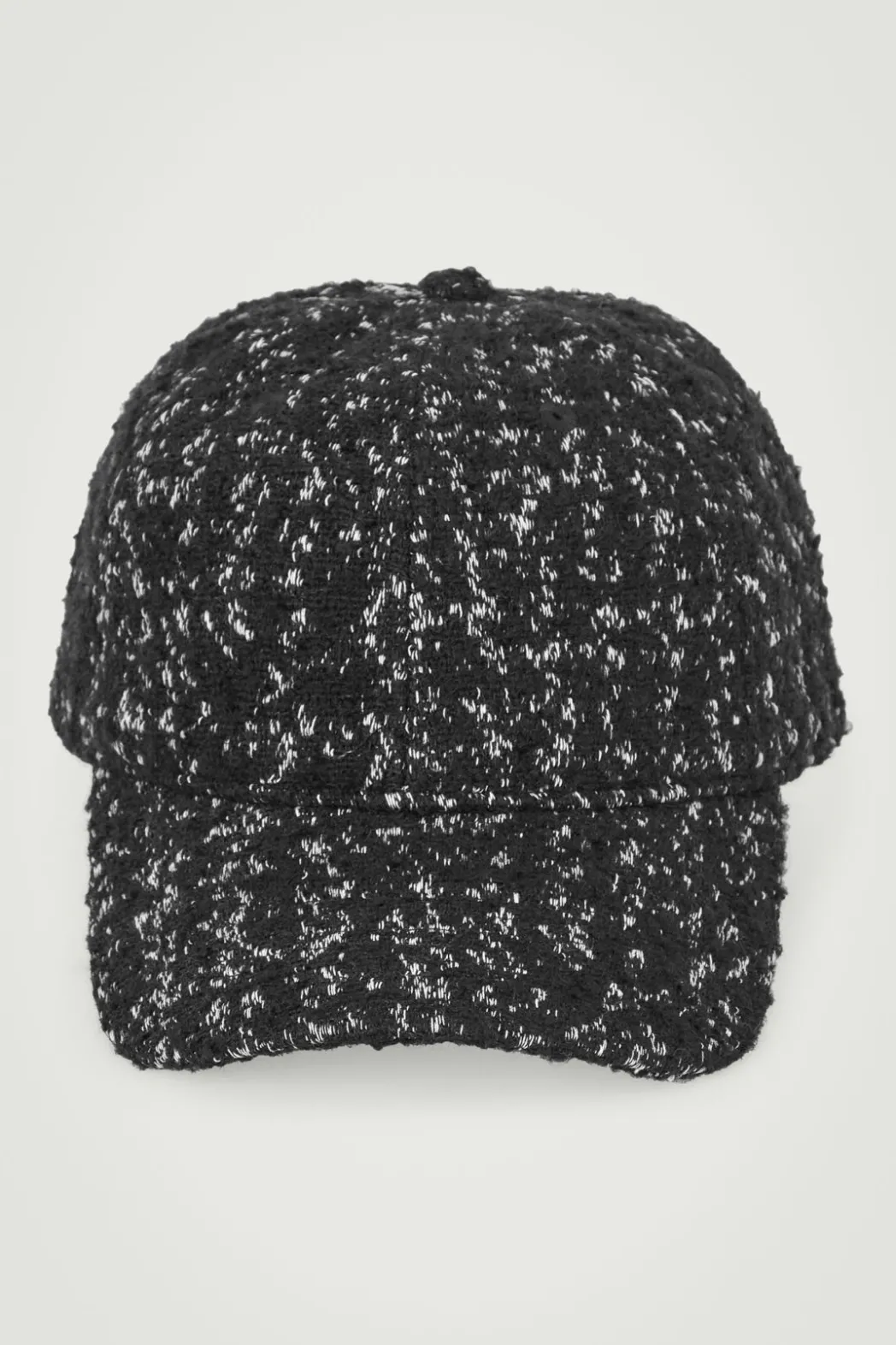 Online COS WOOL-BLEND BASEBALL CAP BLACK / HOUNDSTOOTH