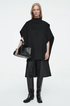 Clearance COS WOOL-BLEND CAPE Black