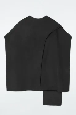 Clearance COS WOOL-BLEND CAPE Black