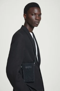 Sale COS WOVEN CROSSBODY POUCH BLACK