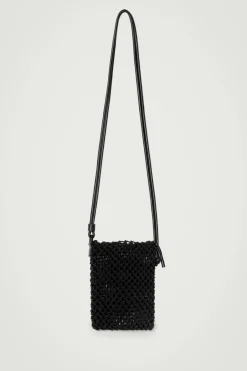 Sale COS WOVEN CROSSBODY POUCH BLACK