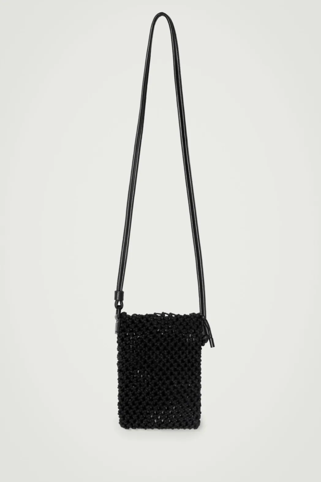 Sale COS WOVEN CROSSBODY POUCH BLACK