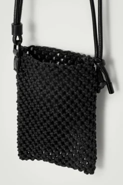 Sale COS WOVEN CROSSBODY POUCH BLACK