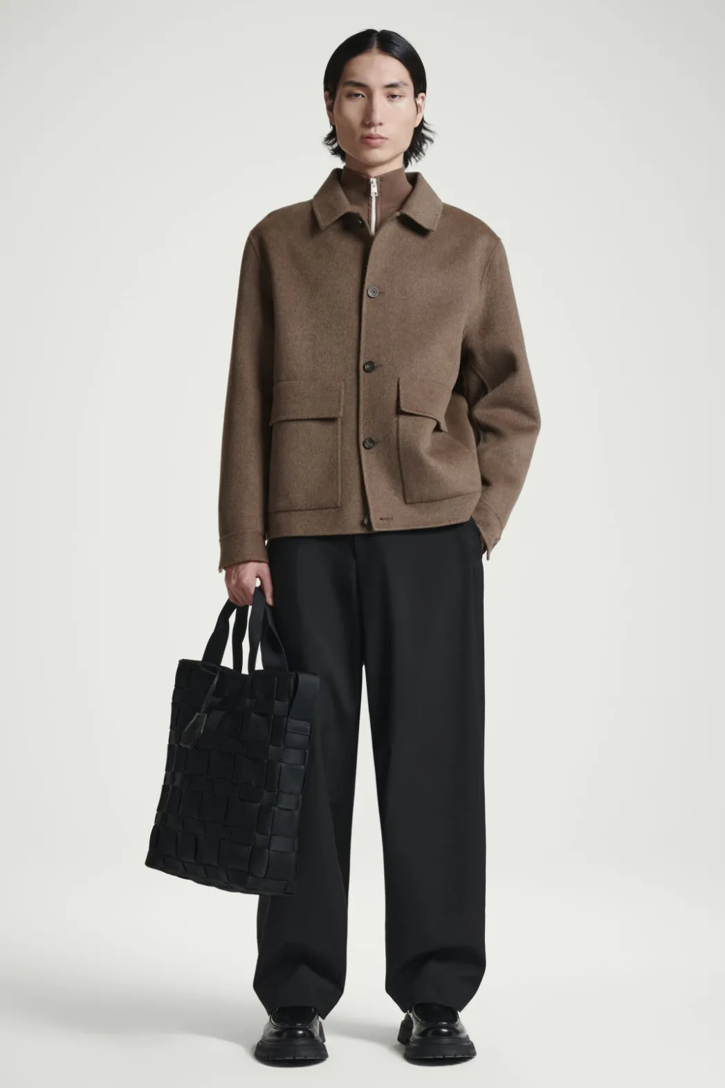 Outlet COS WOVEN TOTE - WEBBING BLACK