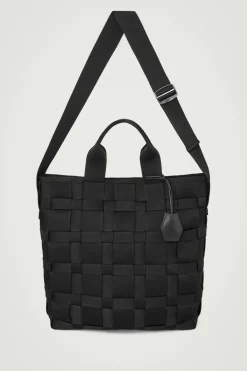 Outlet COS WOVEN TOTE - WEBBING BLACK