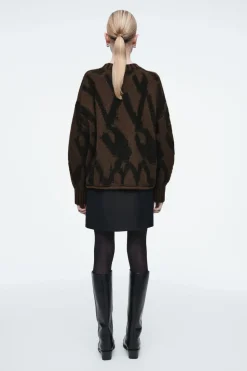 Hot COS WRAP-EFFECT WOOL MINI SKIRT BLACK